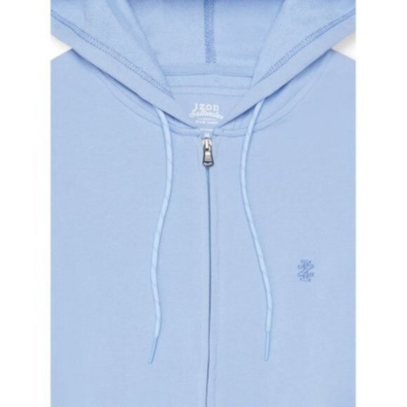 NEW! Izod Saltwater French Terry Full Zip Hooded Sweatshirt - Picture 3 of 4